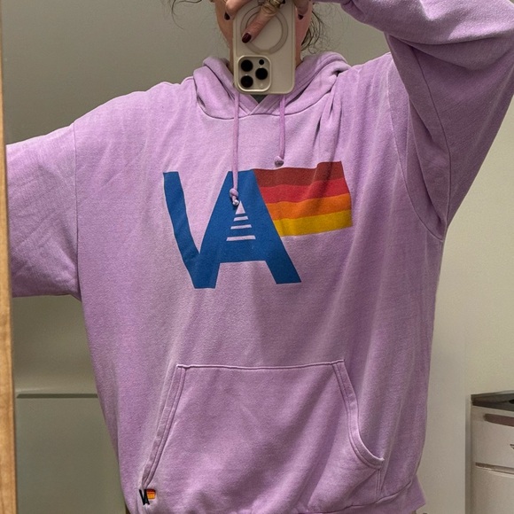 2 for 1! Aviator Nation Purple Hoodies with Blue and Red Accents - Picture 7 of 7